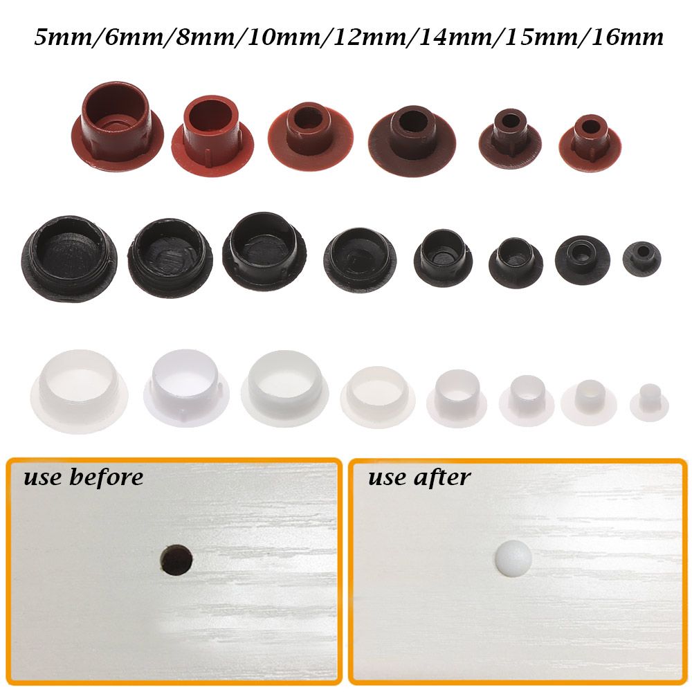Furniture Hardware Decorative - 50 adet 5-16mm mobilya delik kapakları