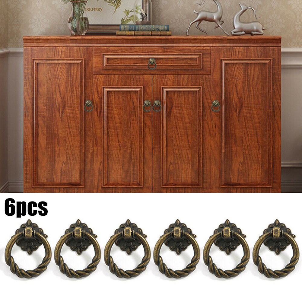 Vintage Furniture Hardware Pulls - 6 adet dolap kolları Retro Vintage