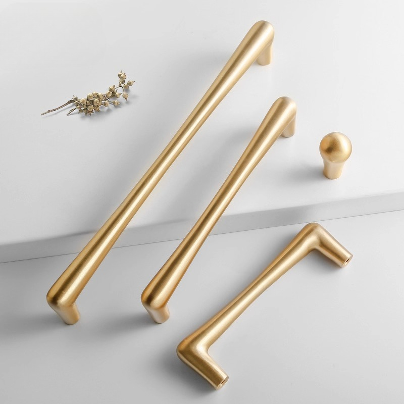 Furniture And Kitchen Hardware Fitting - İskandinav Pirinç Mobilya Kulpları Altın Renk