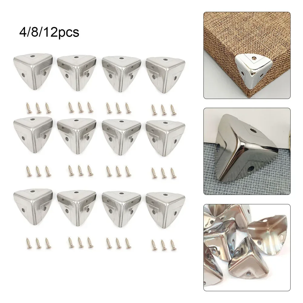 Furniture Hardware Decorative - 4/8/12 adet Metal Kutu Köşe Koruyucu