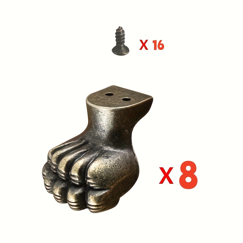 Furniture Hardware Decorative - 8 adet Antika Ayak Pirinç Takı