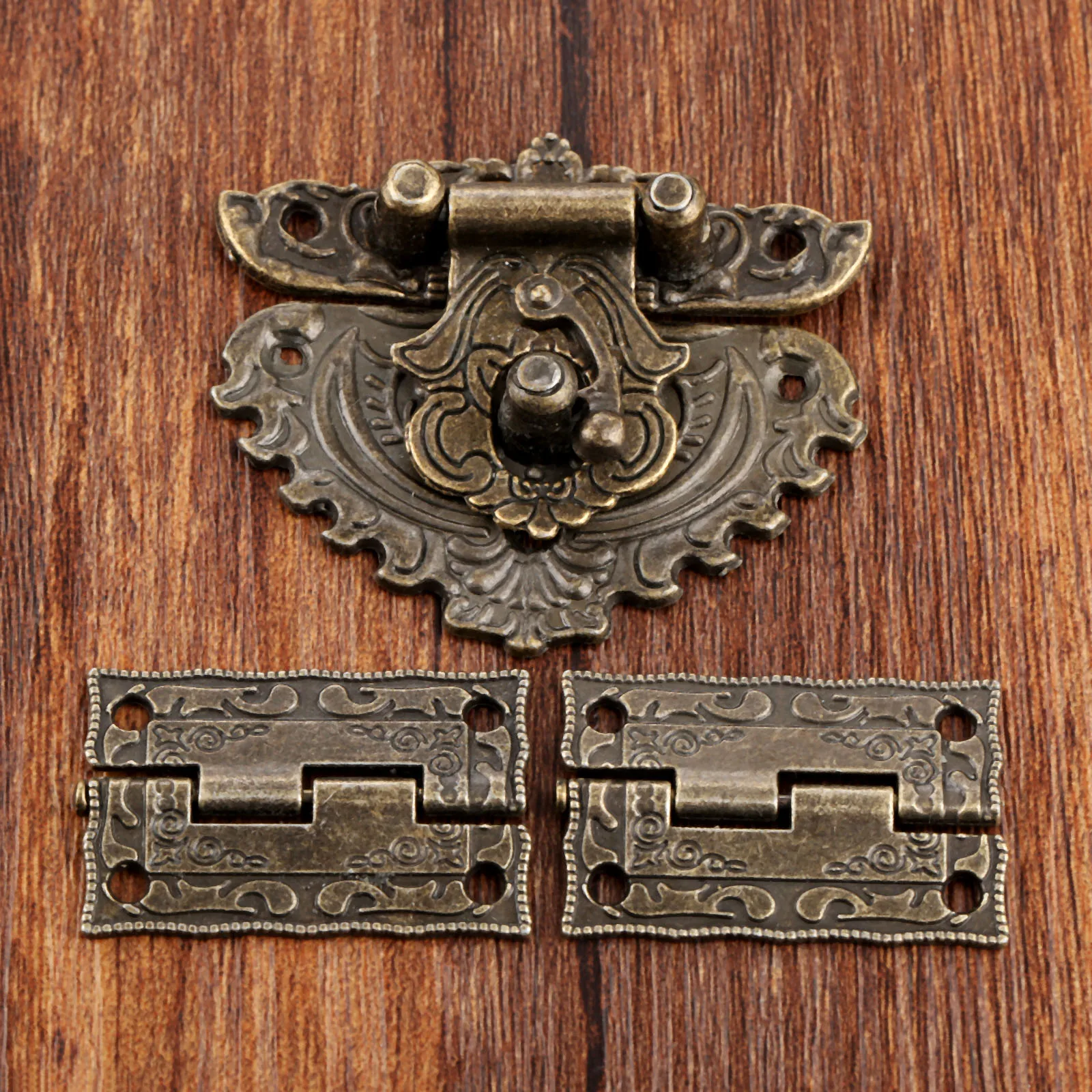 Furniture Hardware Decorative - 3 adet/takım Antik Bronz Asma Kilit