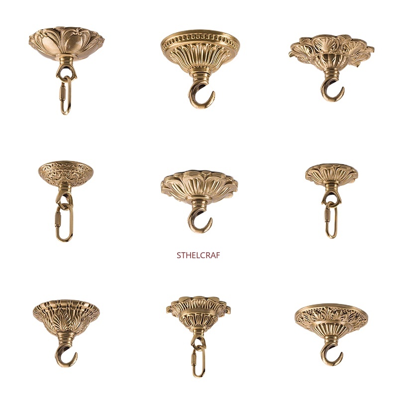 1 adet High-end pirinç kanca e - Furniture Hardware Decorative incelemesi ve fiyatı