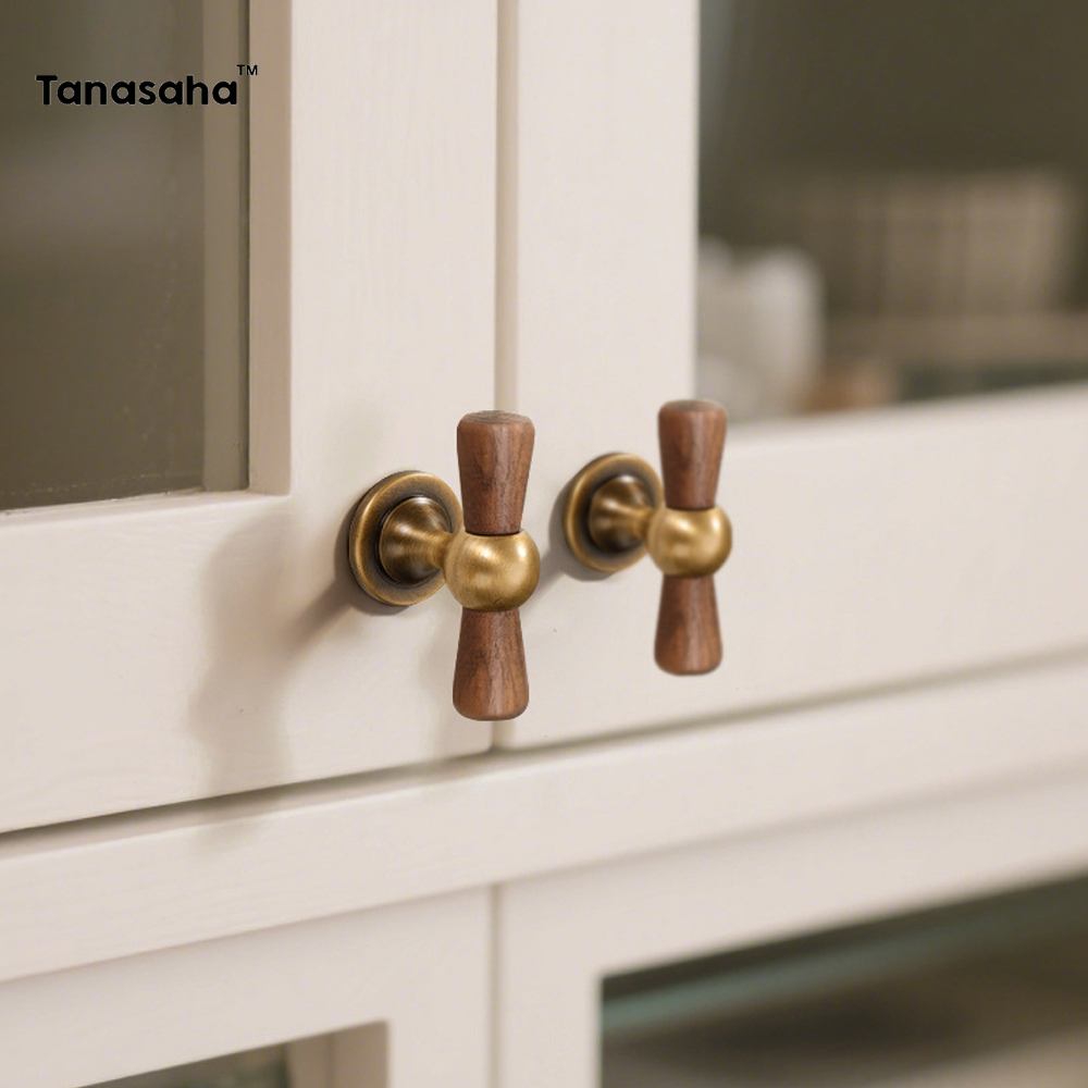 Vintage Ceviz Pirinç Kolu Yuva - Vintage Furniture Hardware Pulls incelemesi ve fiyatı