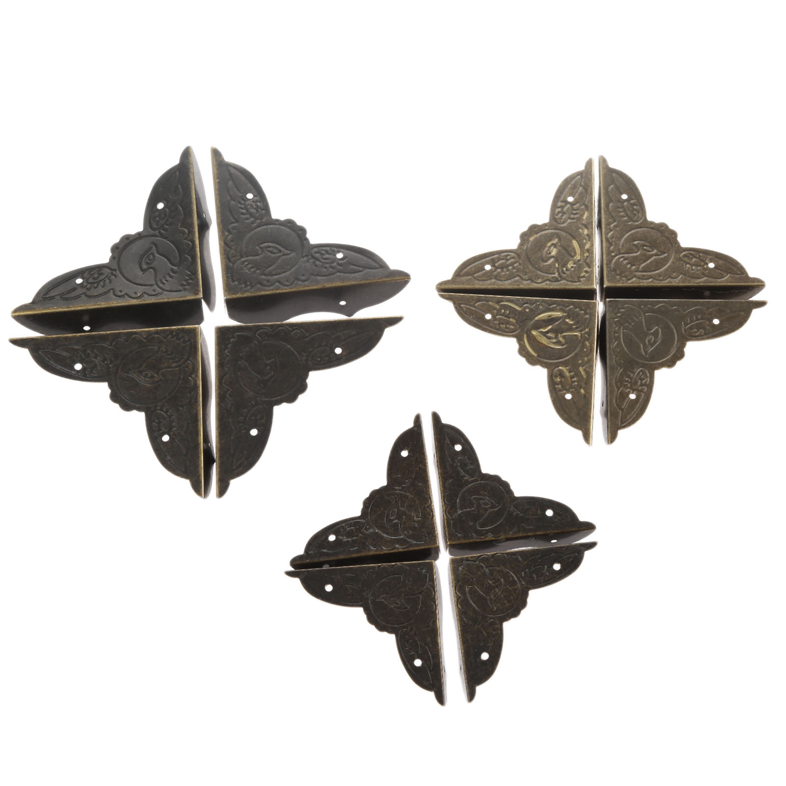 4 adet antik pirinç köşe brake - Furniture Hardware Decorative incelemesi ve fiyatı